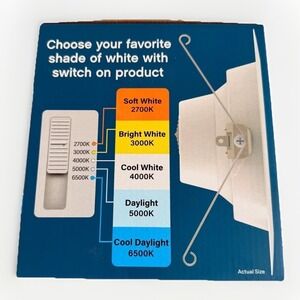 Pack of 2 Feit Electric 9.4 W 5-6 inch LED Recessed Downlights Dimmable 850 Lm